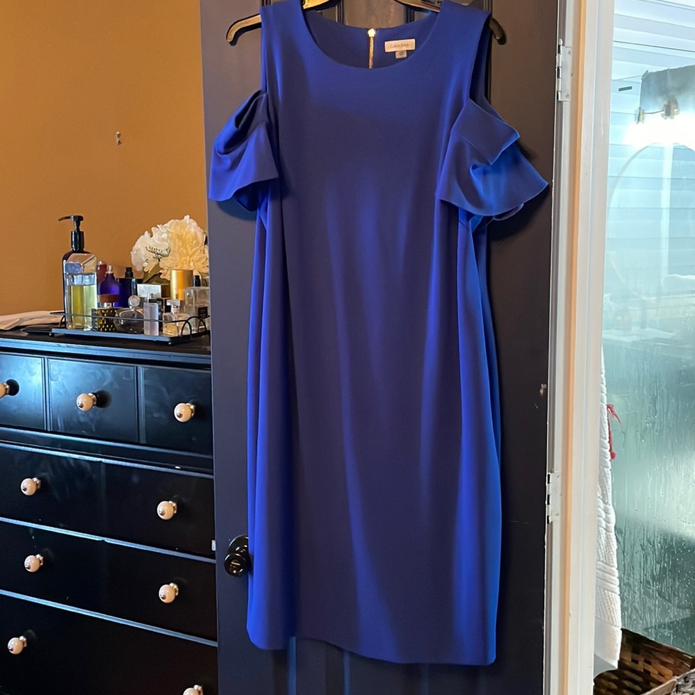 Blue Calvin Klein dress